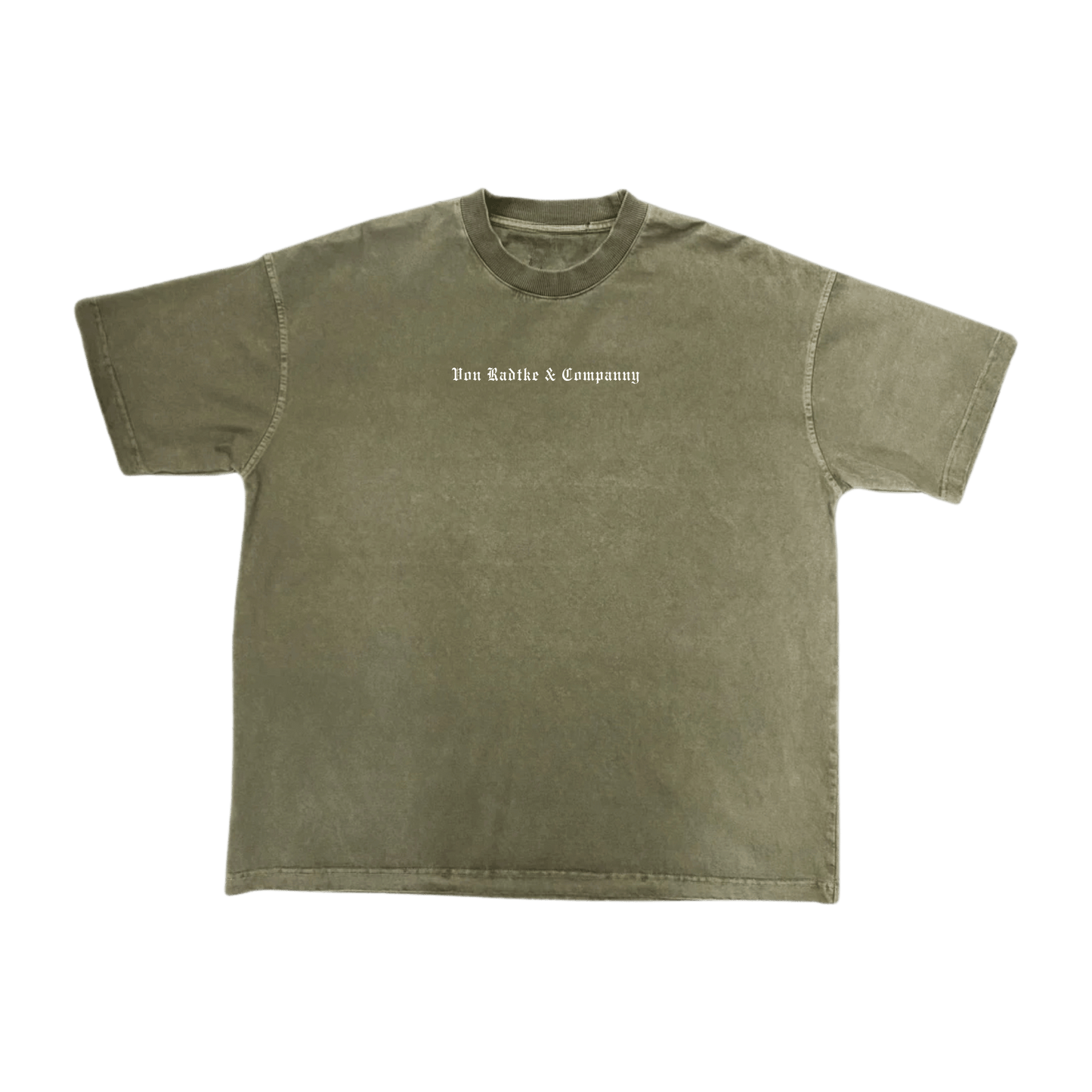 Washed Olive Green Vintage Box T (Village Line)