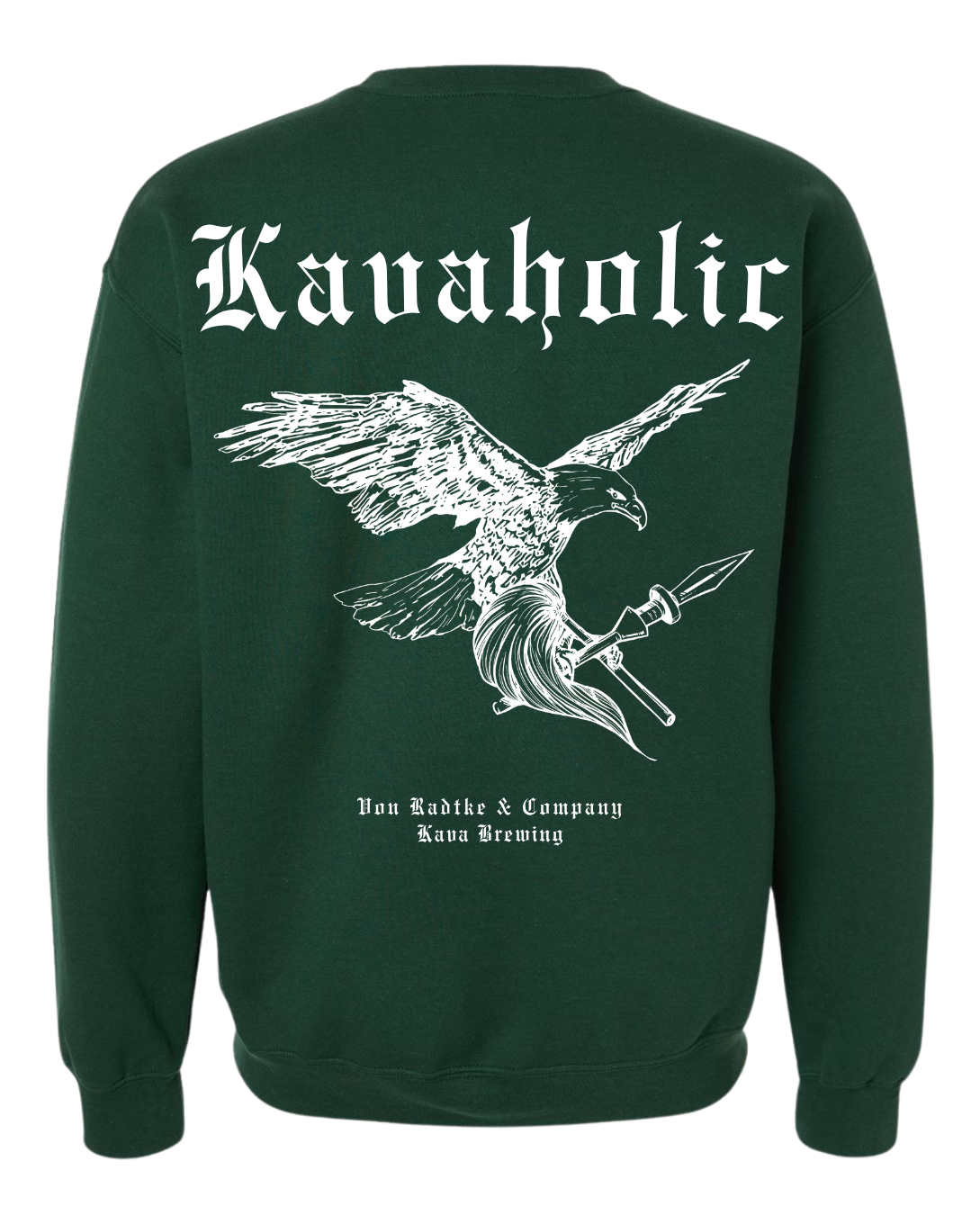 Kavaholic Crewneck (White on Green) - PRE ORDER