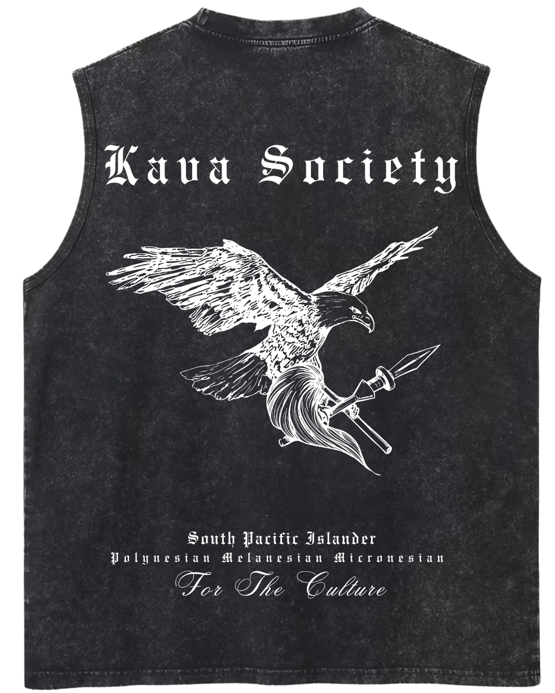 Kava Society Black Washed cut-off - PRE ORDER