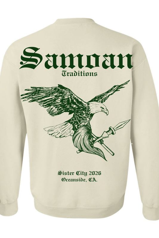 Sister City 2026 Crewneck - Green on Tan