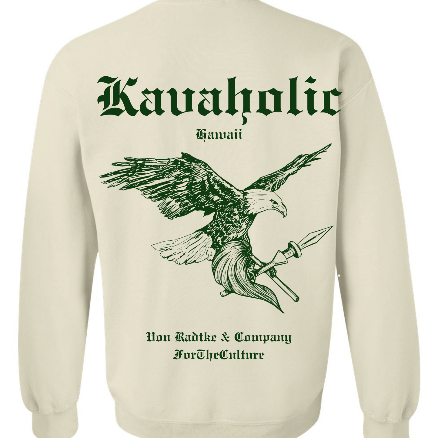 Kavaholic Green/Sand Crewneck Sweater