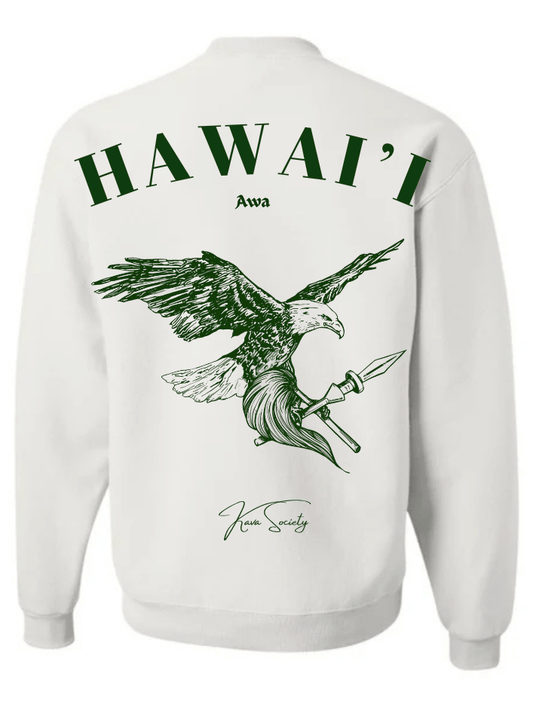 Hawaii Crewneck (Green on White) - PRE ORDER