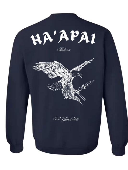 Ha'apai Crewneck (White on Blue) - PRE ORDER