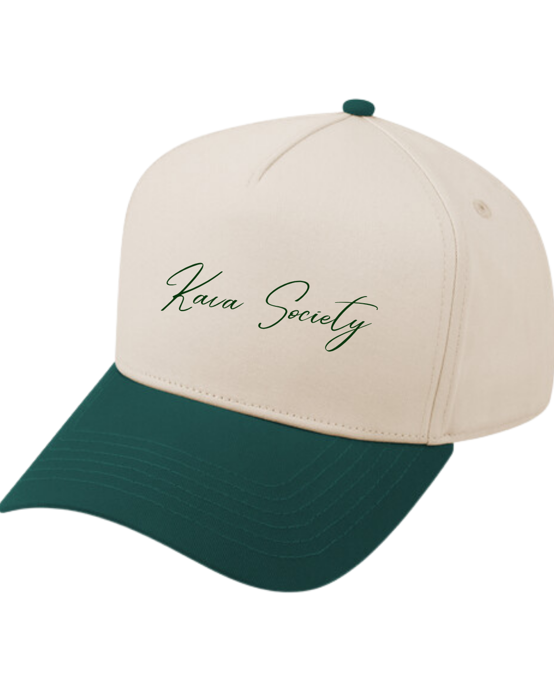 Kava Society (Tan/Green) Embroidered- PRE ORDER