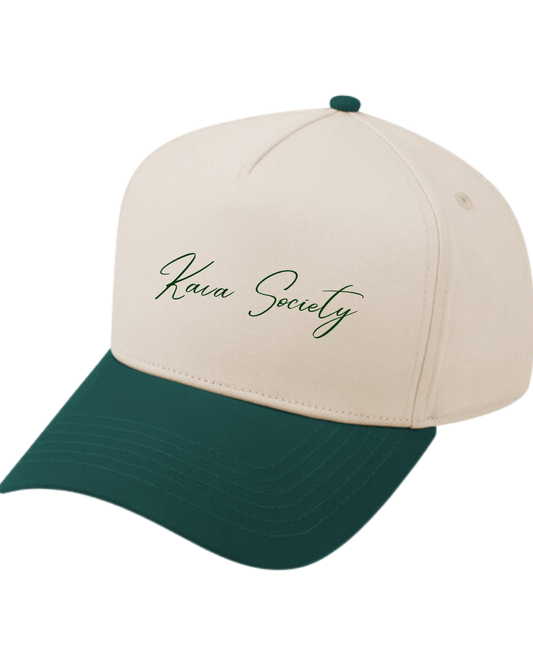 Kava Society (Tan/Green) Embroidered- PRE ORDER