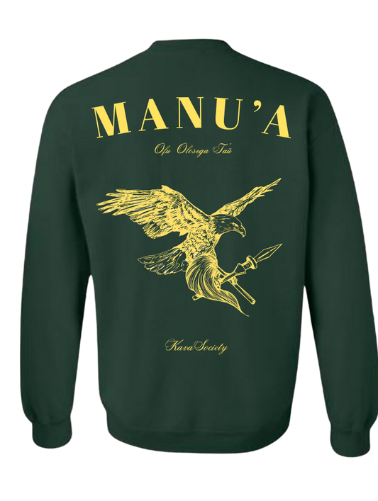 Manu'a Crewneck (Yellow on Green) - PRE ORDER